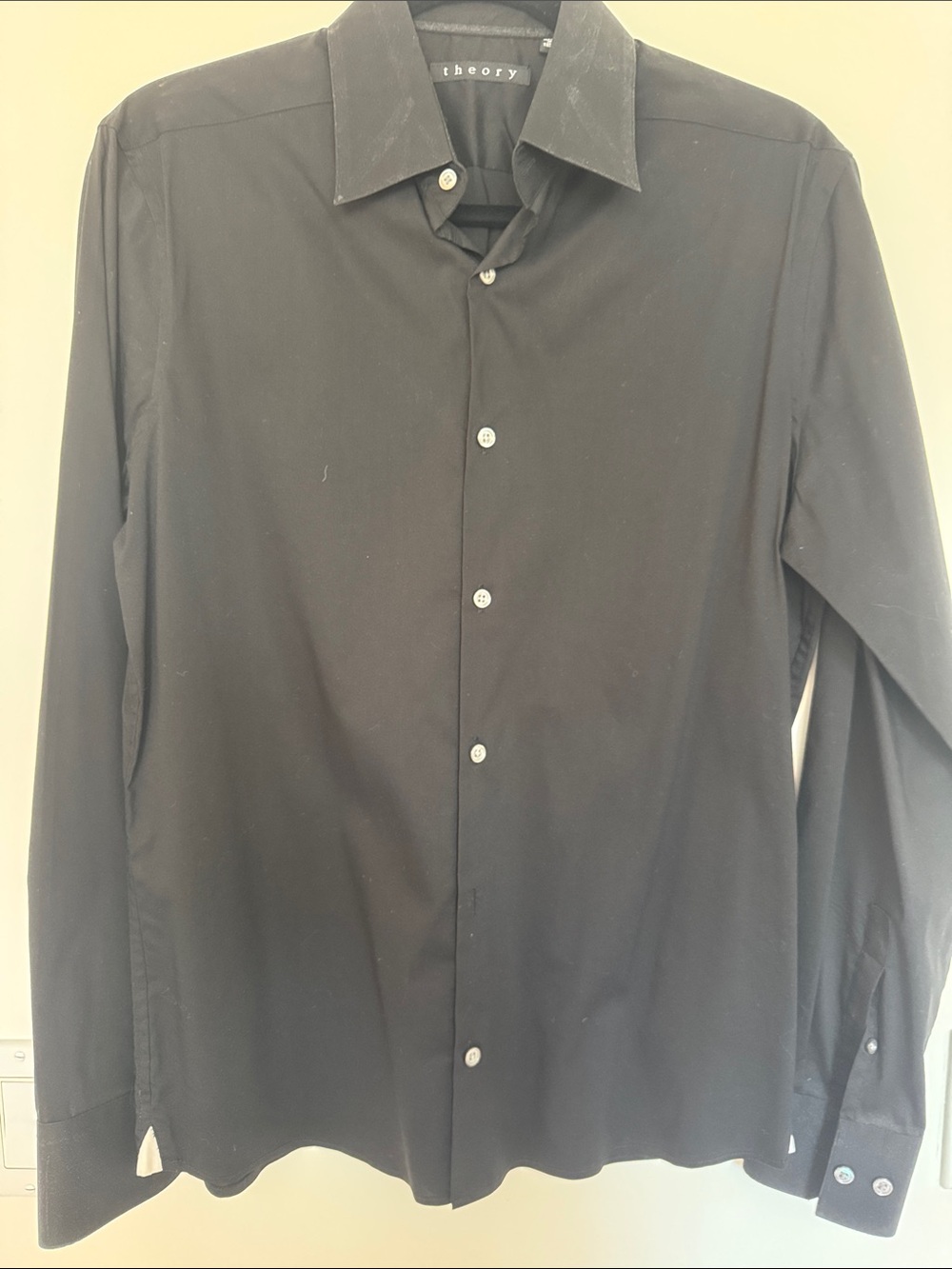 Theory Black Men's Long-Sleeve Dress Shirt